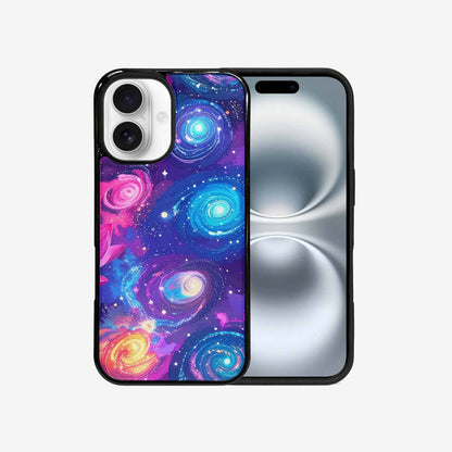 iPhone 16 Case — Lotus Galaxy Art Seamless Pattern Vibrant, Custom Print Case Cover