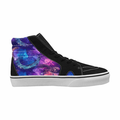 MEN'S Galaxy Snake Print High Top Canvas Grunge Custom Shoes