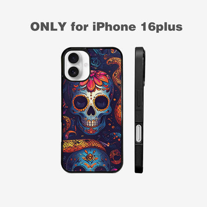 iPhone 16 Plus Case — Snake Skulls Print Custom, Custom Print Case Cover
