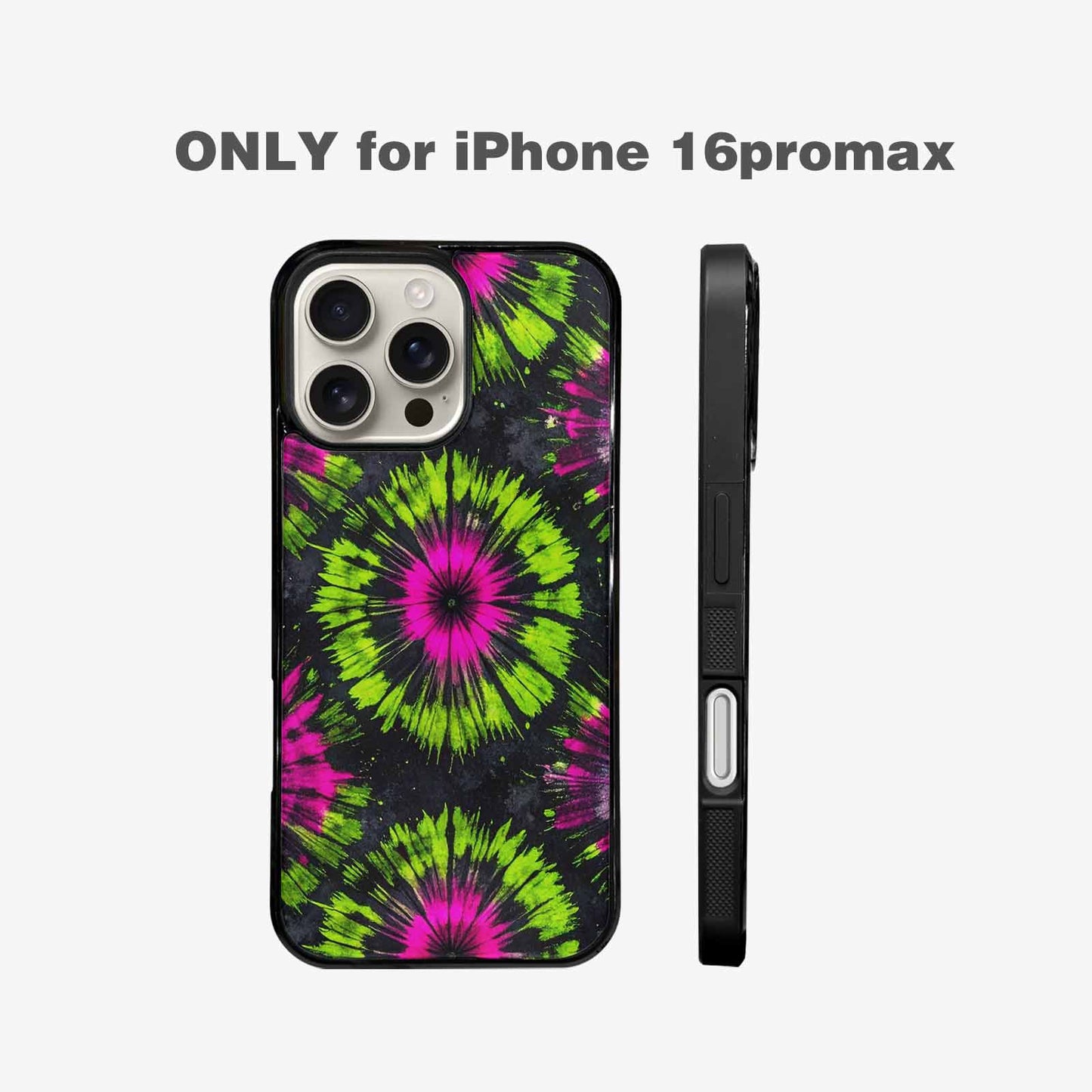 iPhone 16 Pro Max Case — Acid Wash Tie Dye Neon Custom, Custom Made Phone Cover