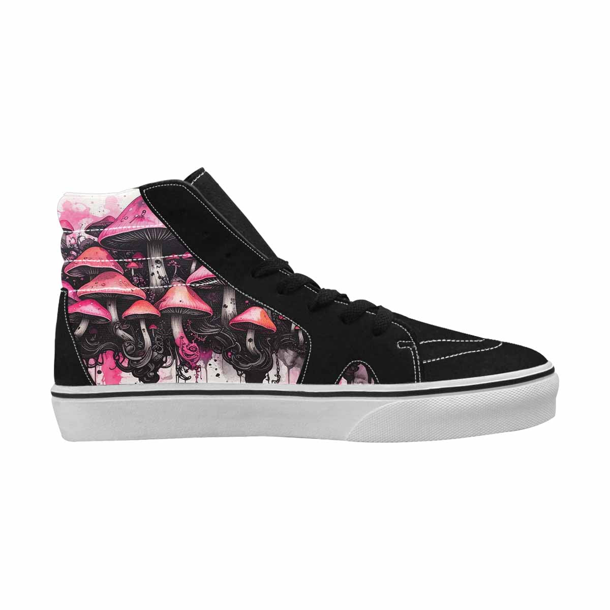MEN'S Rainbow Drip Mushrooms High Top Canvas Neon Fantasy Shoes