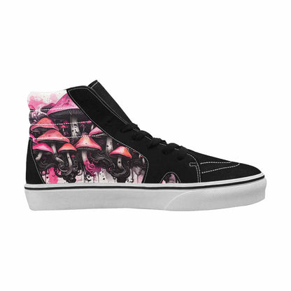 MEN'S Rainbow Drip Mushrooms High Top Canvas Neon Fantasy Shoes