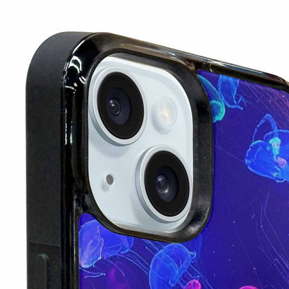 iPhone 15 Case — Jellyfish Glow Jellyfish Glow Pattern Hundreds, Custom Designed Case Cover