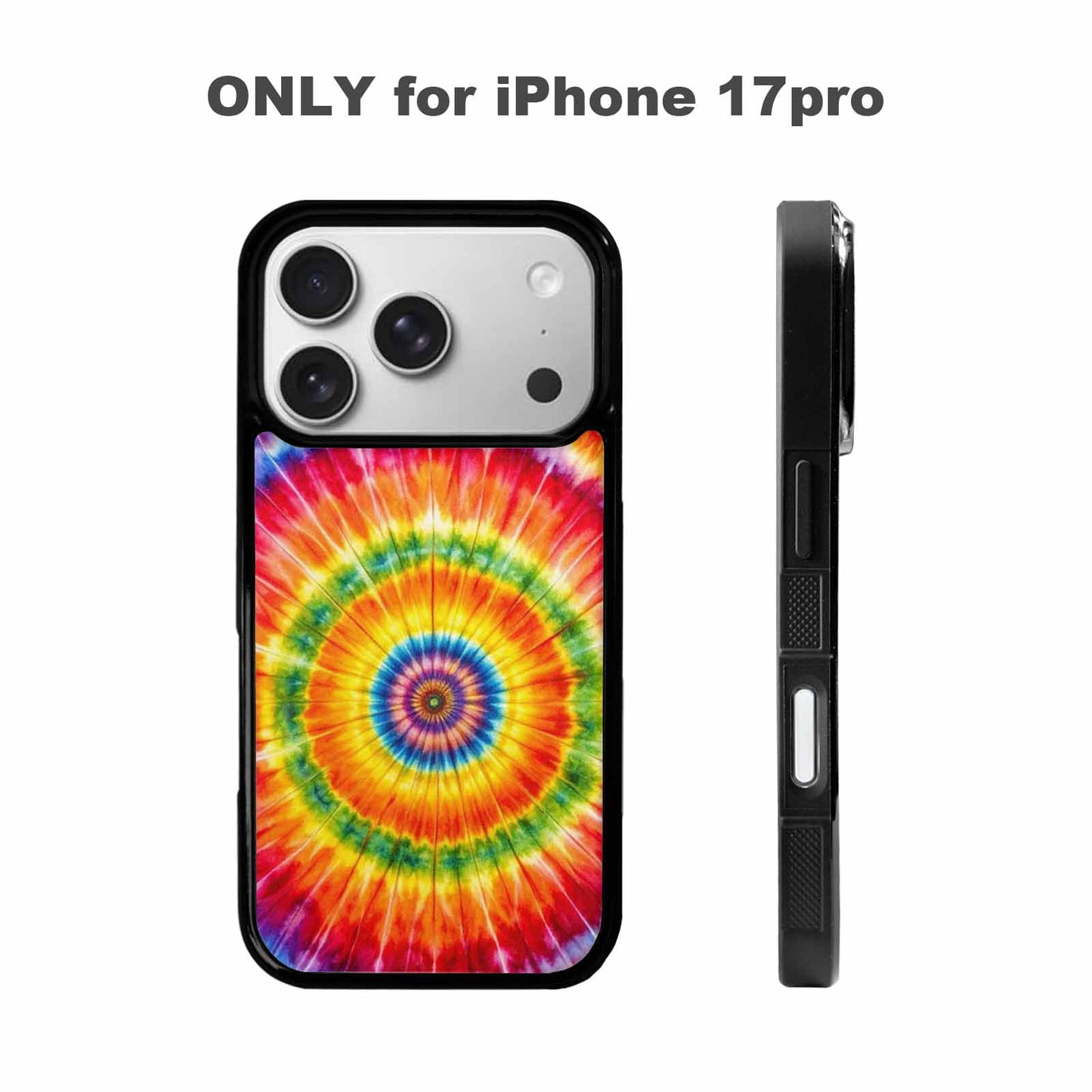 iPhone 17 Pro Case — Rainbow Spiral Tie Dye Custom Tie, Unique Phone Case Design