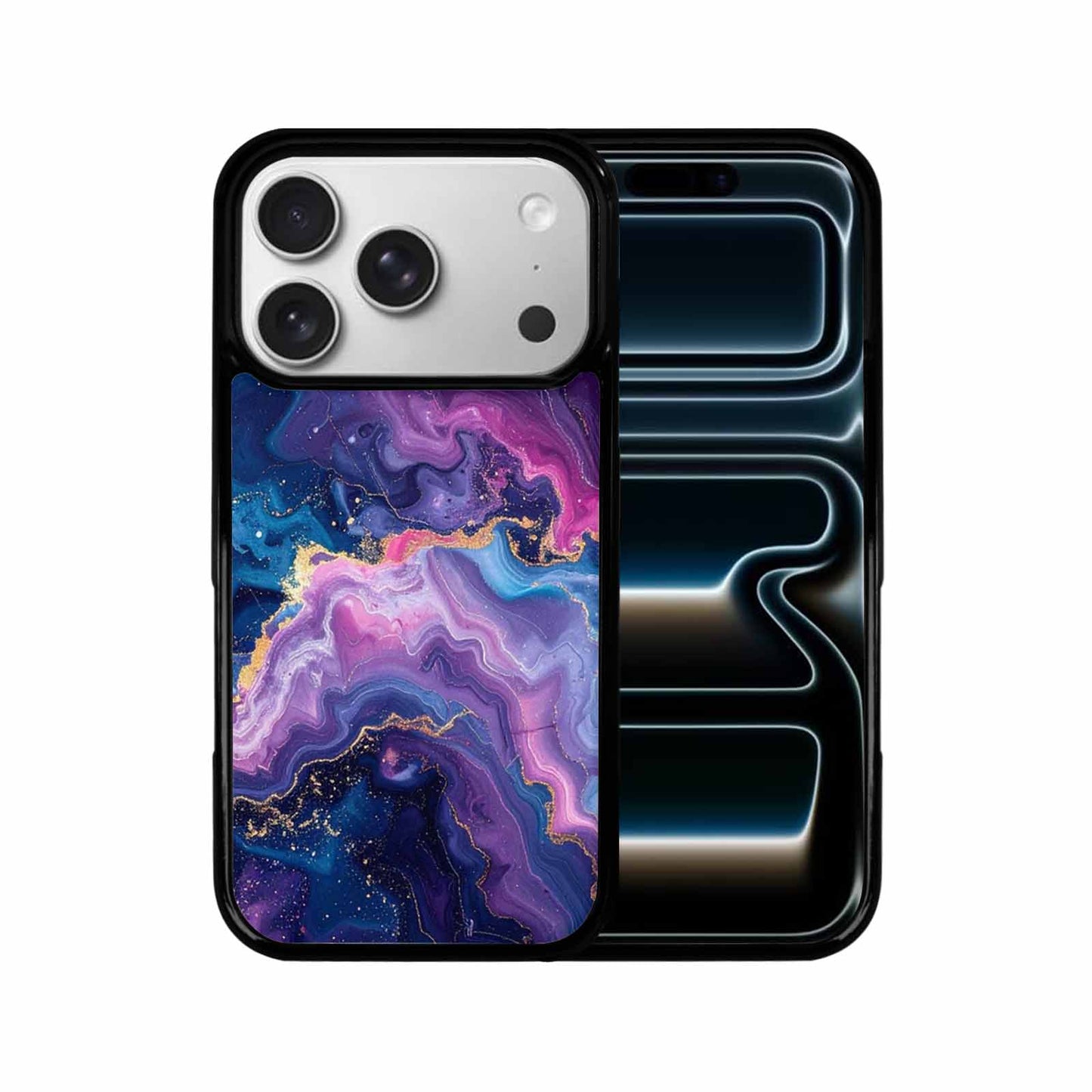 iPhone 17 Pro Case — Marble Galaxy Art Seamless Pattern Galaxy, Custom Printed Phone Case