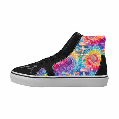 MEN'S Mushrooms  Tie Dye High Top Canvas Vivid Sneakers