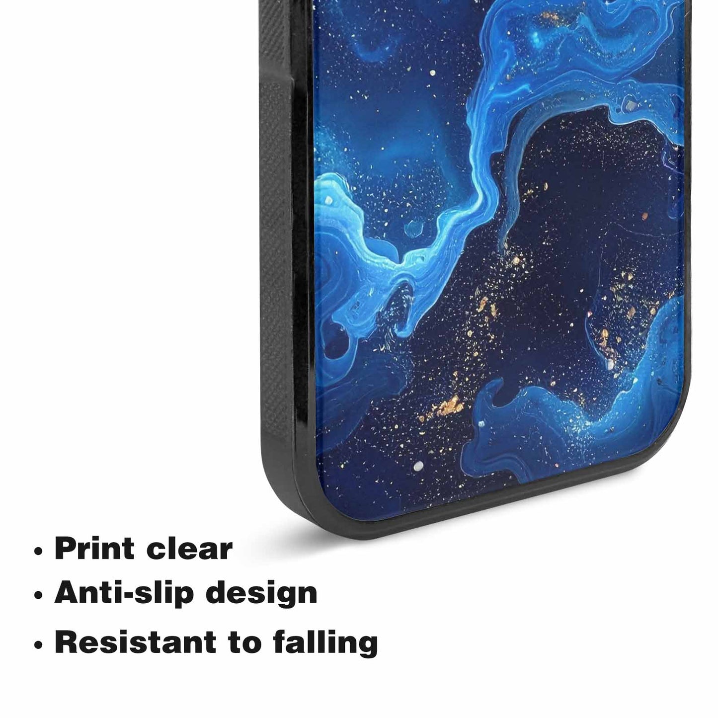 iPhone 15 Plus Case — Galaxy Art Blue Starfield Small Galaxy, Customized Protective Case