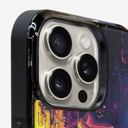 iPhone 16 Pro Max Case — Glitch Dark Art Seamless Pattern Vibrant, Original Design Phone Case