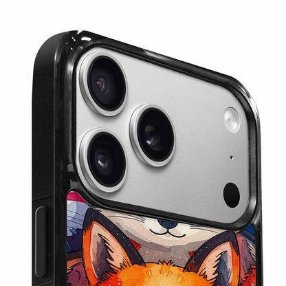 iPhone 17 Pro Case — Watercolor Kawaii Fox Faces Watercolor Abstract, Custom Print Case Cover
