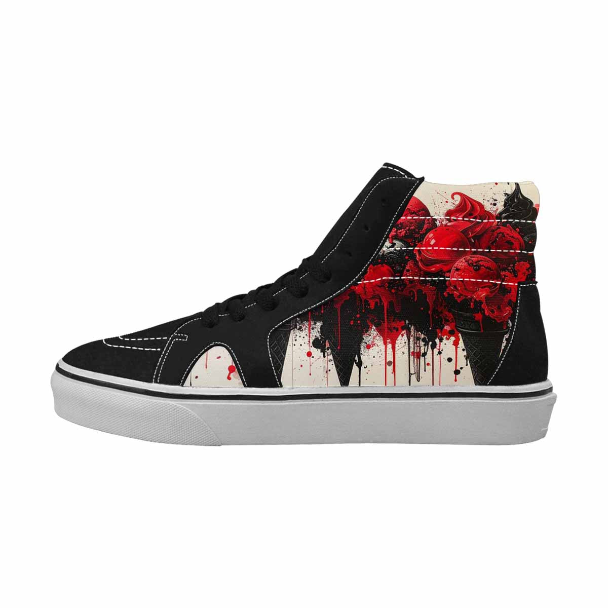 MEN'S Ice Cream Motif High Top Canvas Dark Academia Custom Sneakers