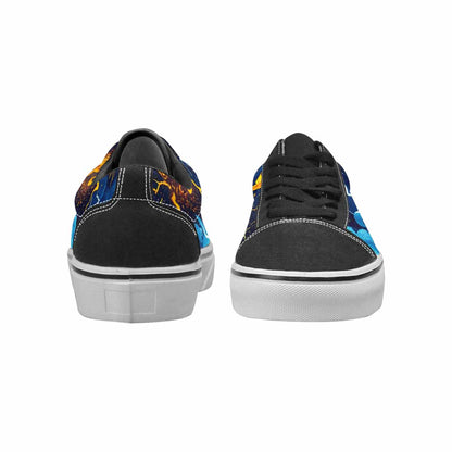 WOMEN'S Lightning Bolt Canvas Lace-Up Vibrant Chaos Custom Shoes