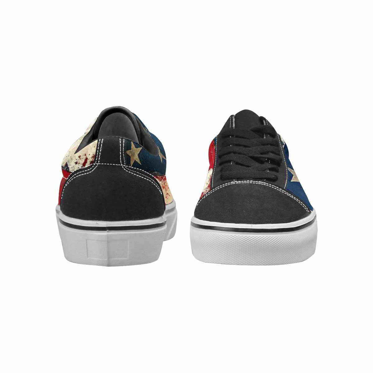 WOMEN'S American Flag Stars Canvas Lace-Up Neon Fantasy Sneakers