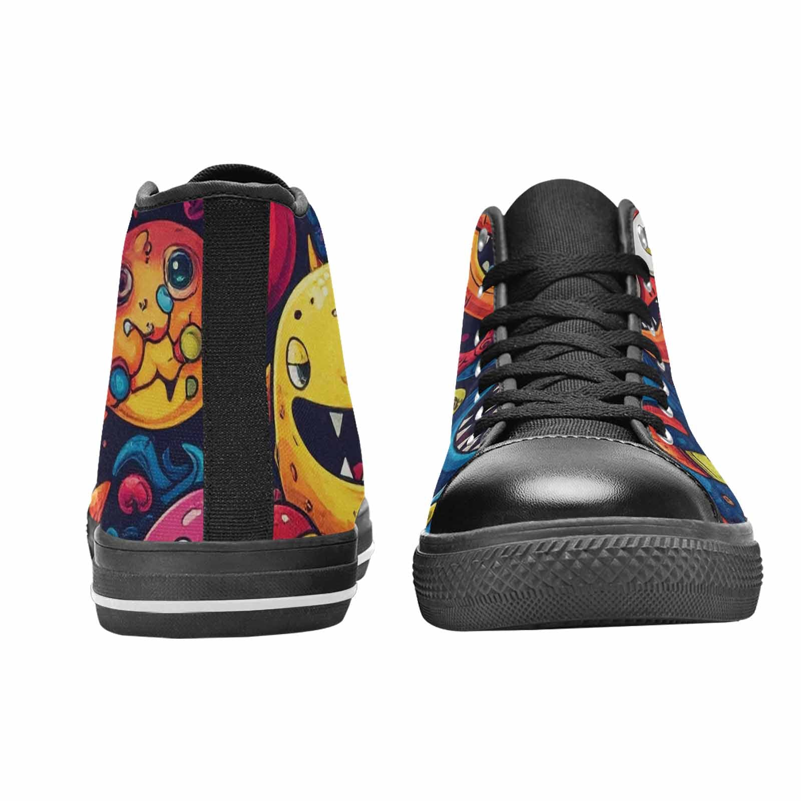 MEN'S Cartoon Monster Character High Top Canvas Neon Fantasy Custom Sneakers