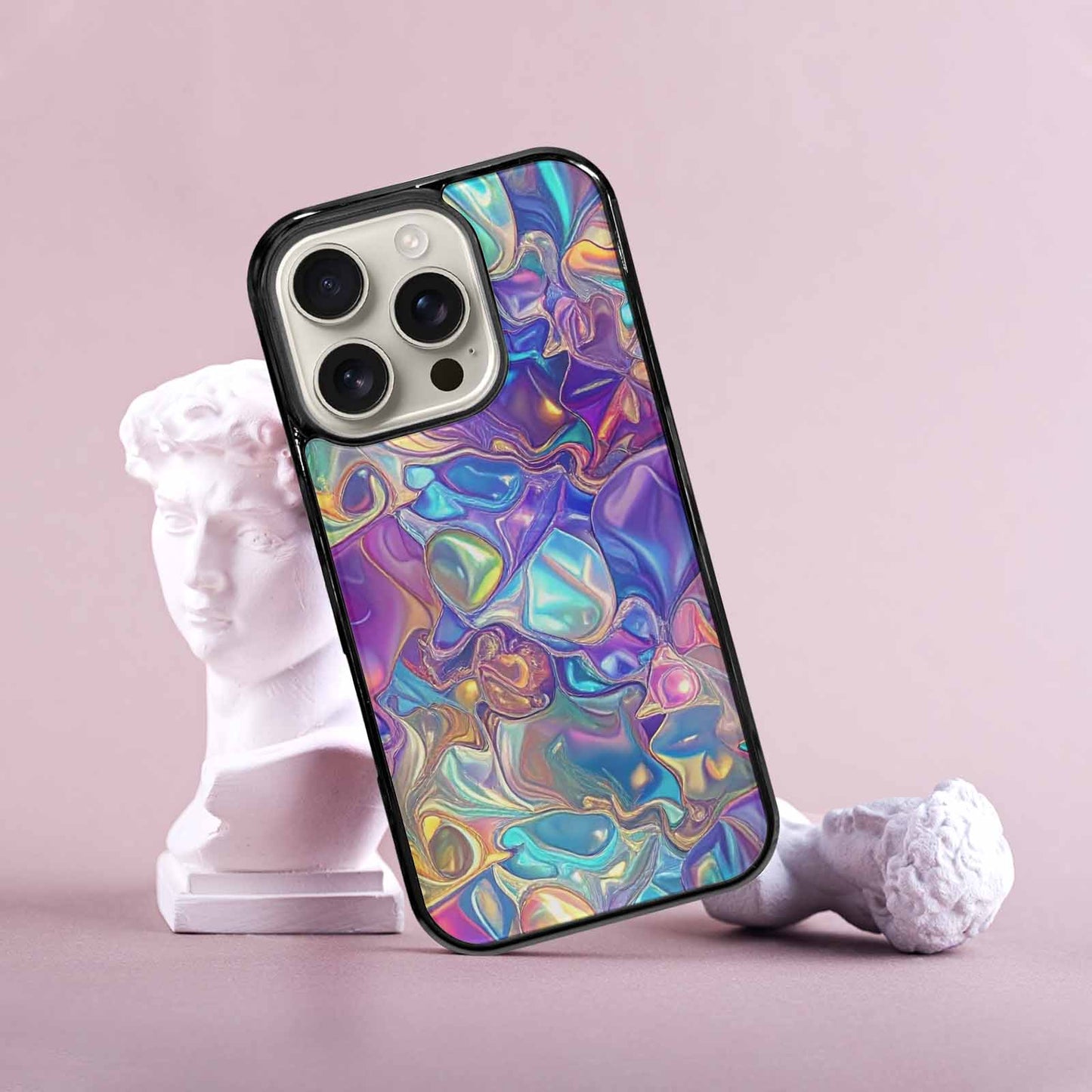 iPhone 16 Pro Case — Holographic Iridescent Shimmer Pattern Hundreds Of, Unique Phone Case Design