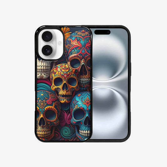 iPhone 16 Case — Skull Waves, Custom Art Phone Cover
