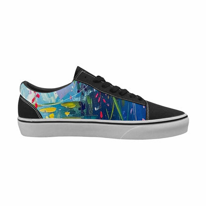 WOMEN'S Monet Impressionist Lace-Up Canvas Grunge Shoes