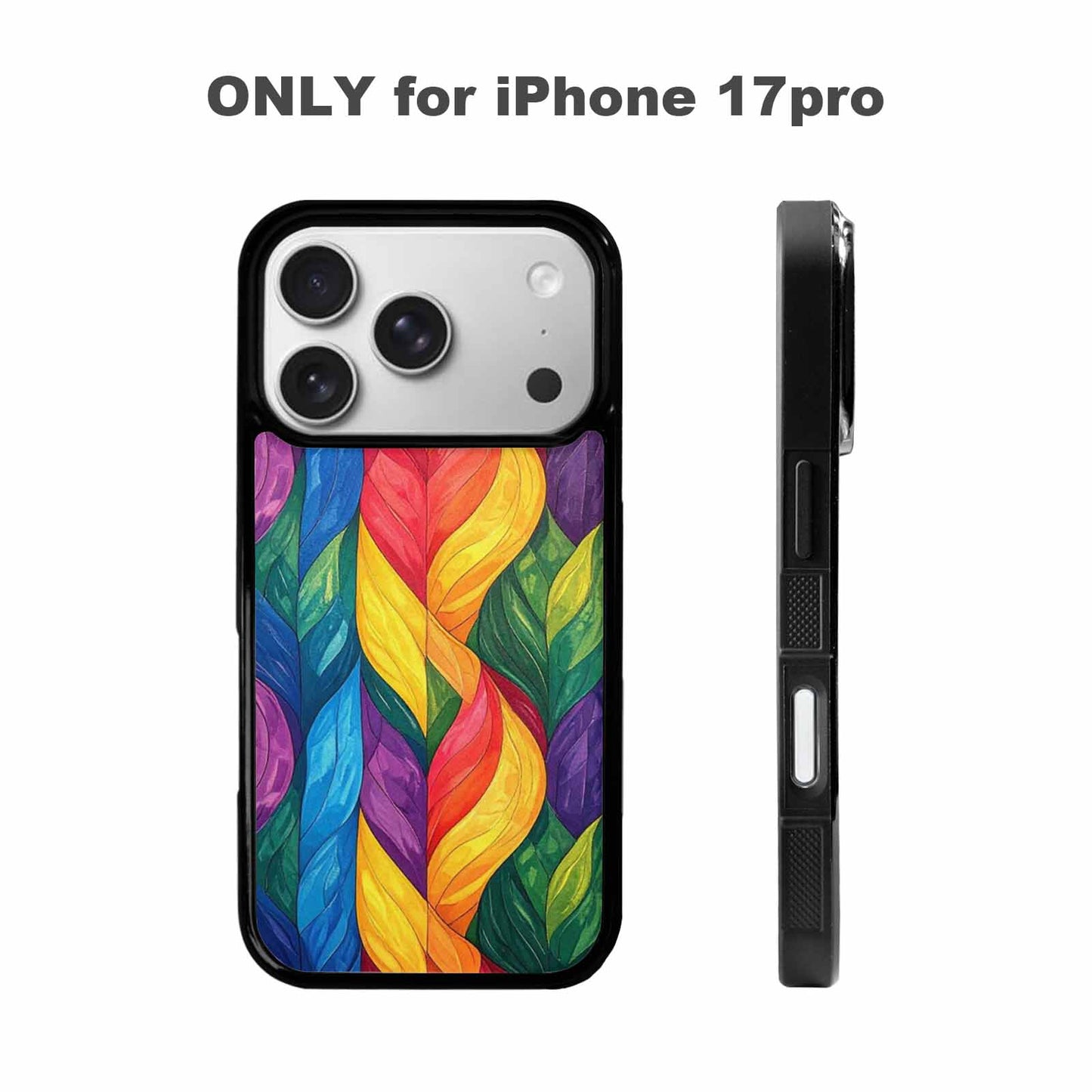 iPhone 17 Pro Case — Rainbow Pride Flag Color Theme Original, Custom Print Case Cover