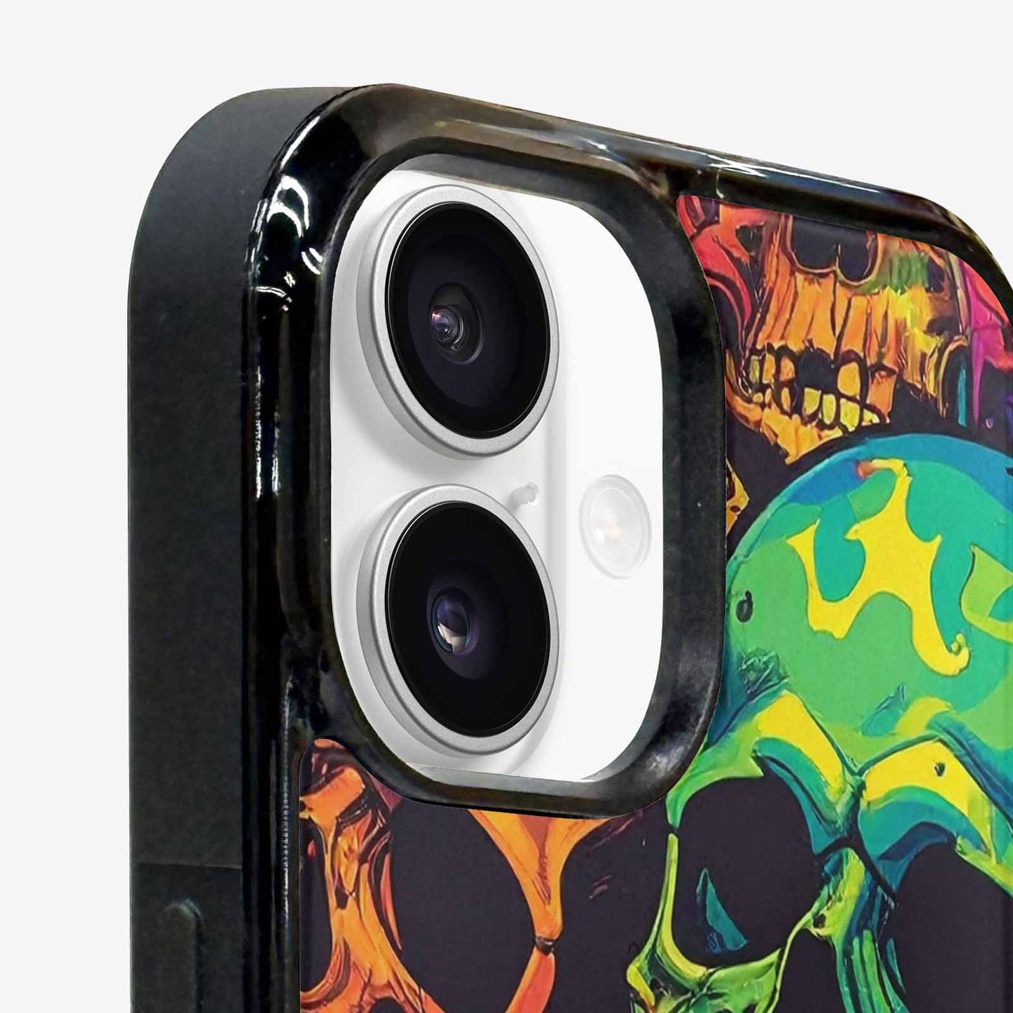 iPhone 16 Case — 1000s Of Skulls Digital Camo Drip, Customized Protective Case
