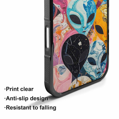 iPhone 17 Case — Aliens Marblealiens Pattern Alien Scifi, Custom Art Phone Cover