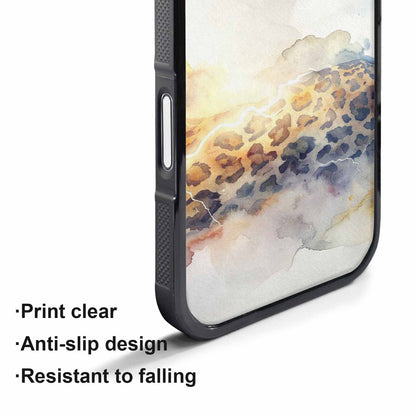 iPhone 17 Pro Max Case — Glowing Leopard Print Animal Print, Original Design Phone Case