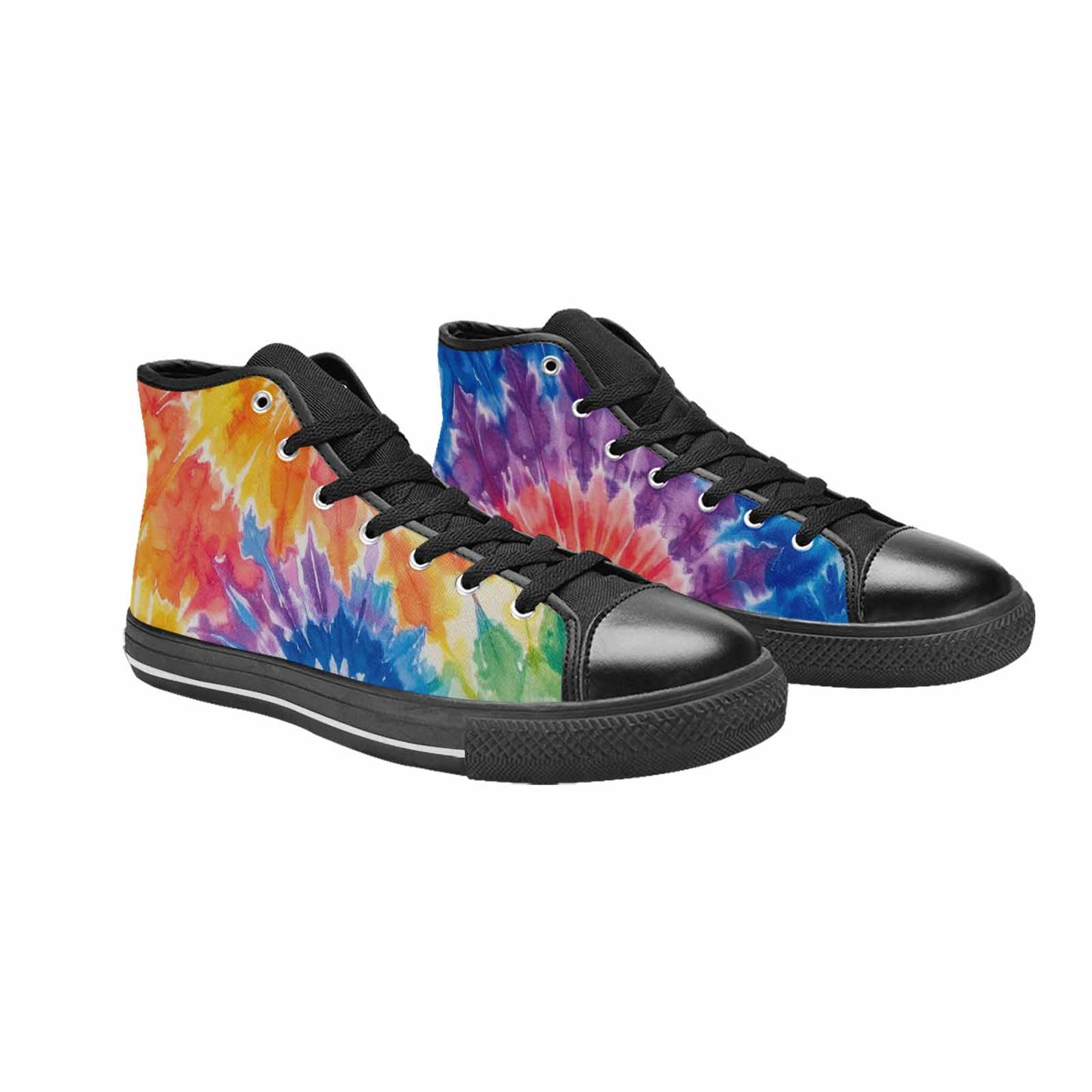 MEN'S Tie Dye Swirl High Top Canvas Grunge Custom Sneakers