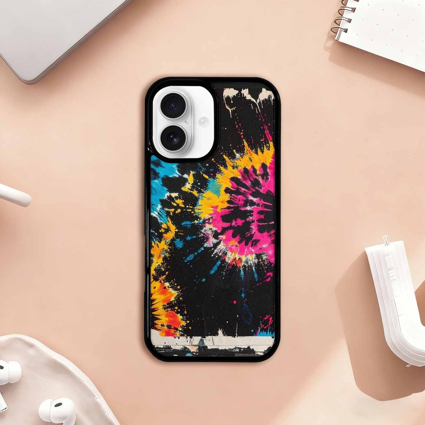 iPhone 17 Case — Black And White Style Tie Dye, Unique Phone Case Design