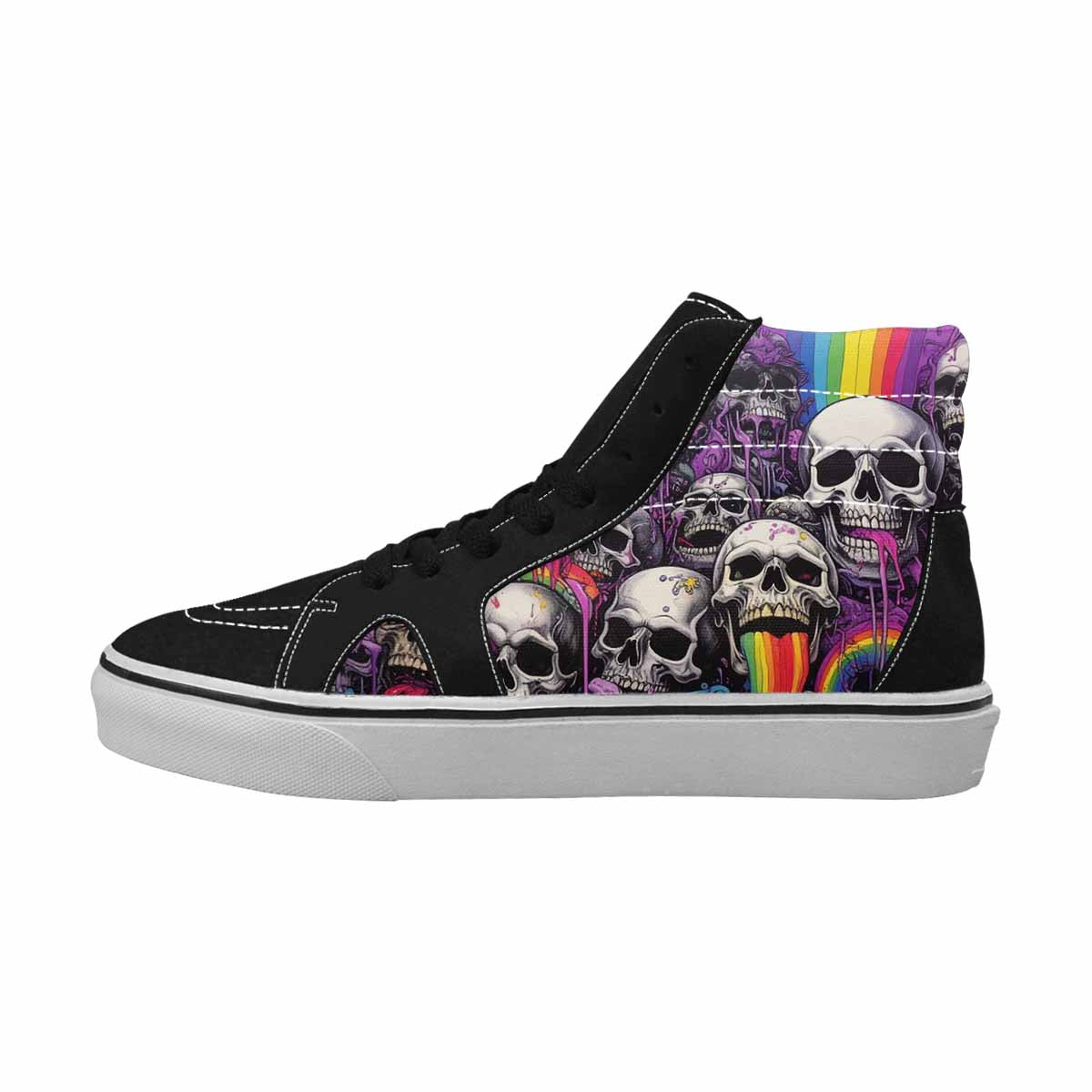 MEN'S Rainbow From Skull S High Top Canvas Dreamlike Shoes