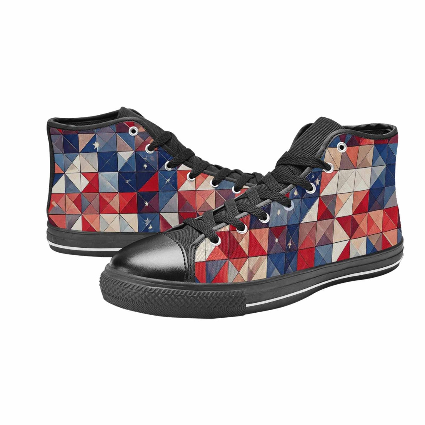 MEN'S American Flag Stars High Top Canvas Dark Academia Sneakers