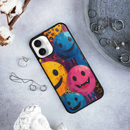 iPhone 16 Plus Case — Smiley Faces Animal Printsmile Prk, Custom Made Phone Cover