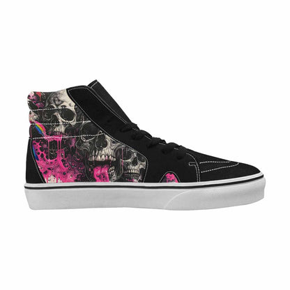 MEN'S Rainbow From Skull S High Top Canvas Neon Fantasy Custom Shoes