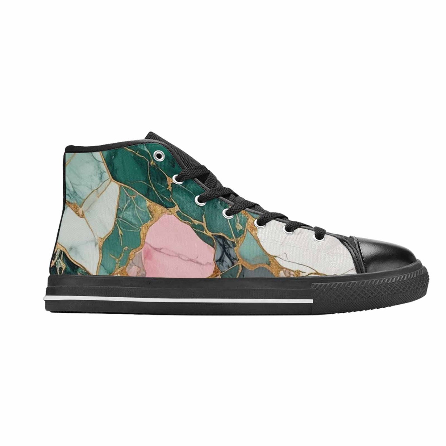 WOMEN'S Marble Stone Texture High Top Canvas Y2K Shoes