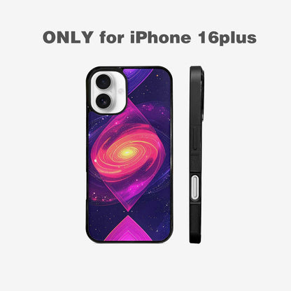 iPhone 16 Plus Case — Rose Galaxy Art Seamless Pattern Vibrant, Personalized Phone Case