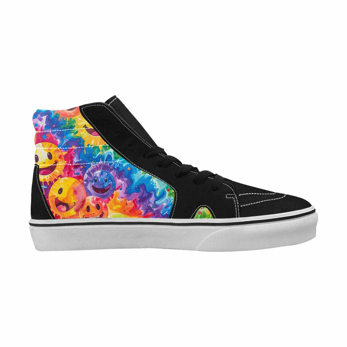MEN'S Smiley Facessmiley Faces  High Top Canvas Y2K Shoes