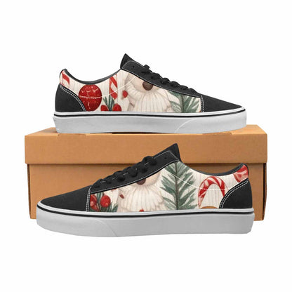 WOMEN'S Christmas Holly Snowflake Canvas Lace-Up Surreal Custom Sneakers