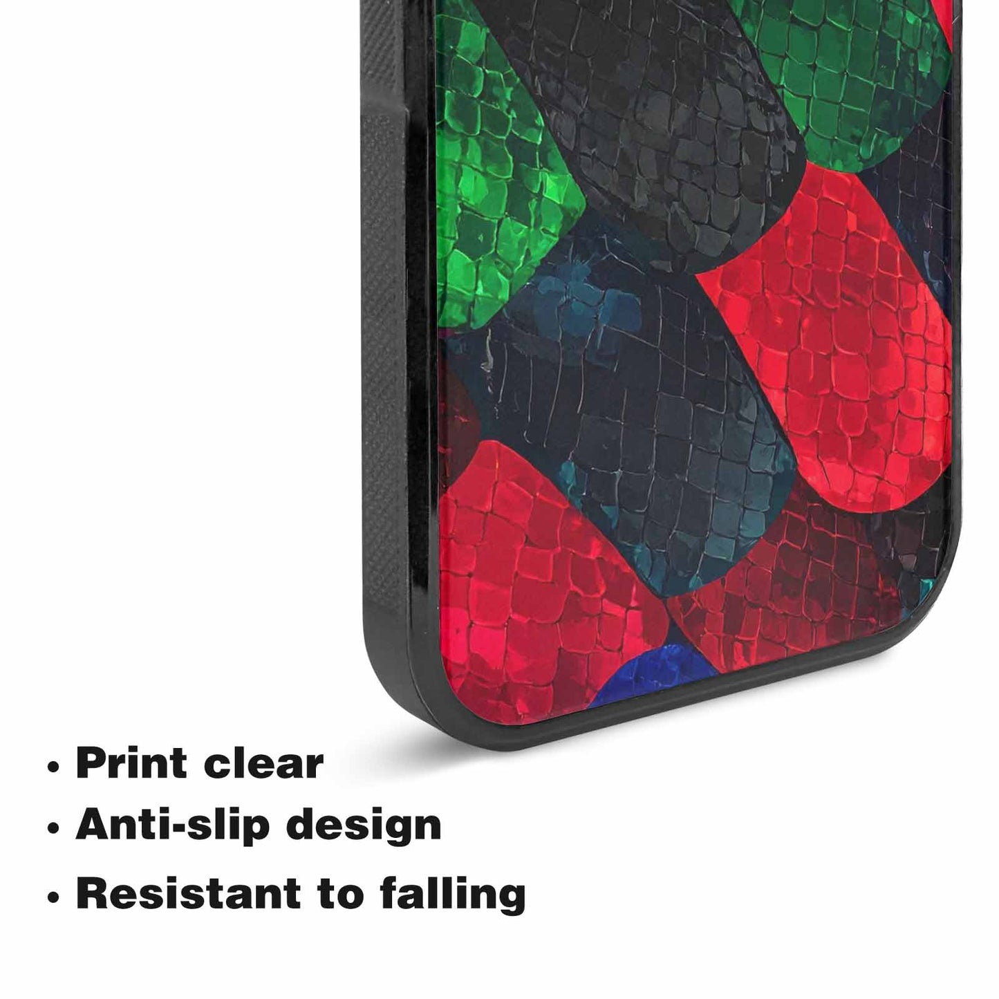 iPhone 15 Plus Case — Dark Snake Print, Original Design Phone Case
