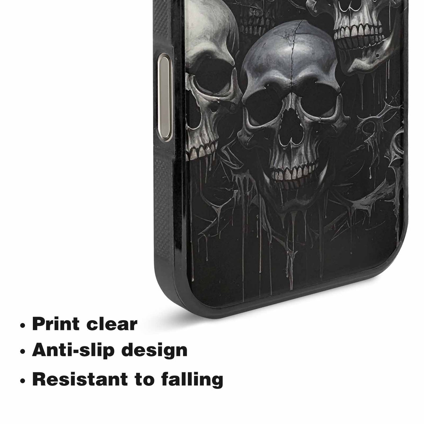 iPhone 16 Pro Max Case — Grey Dark Black And Grey Tones, Personalized Phone Case
