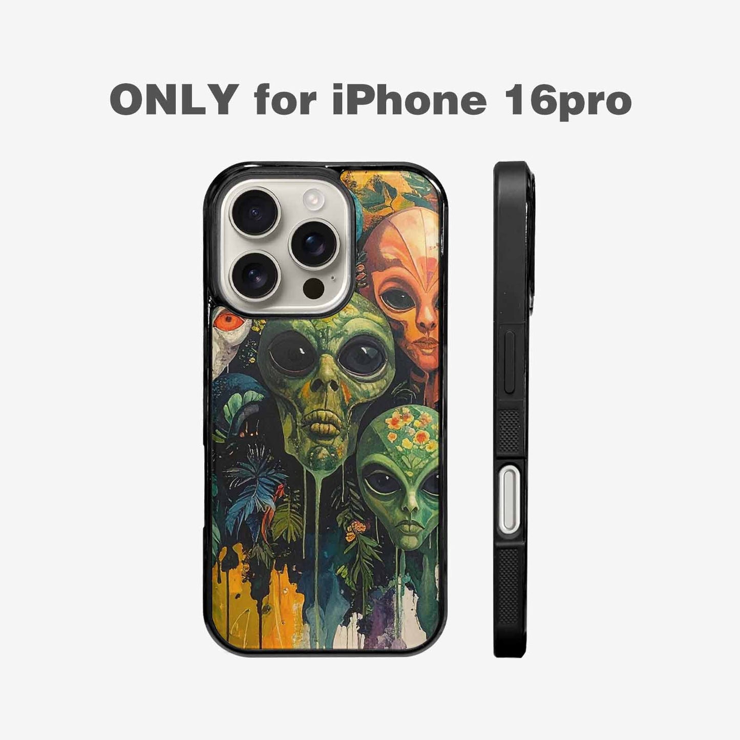 iPhone 16 Pro Case — Aliens Pattern Hundreds Of Sma Bav, Custom Designed Case Cover