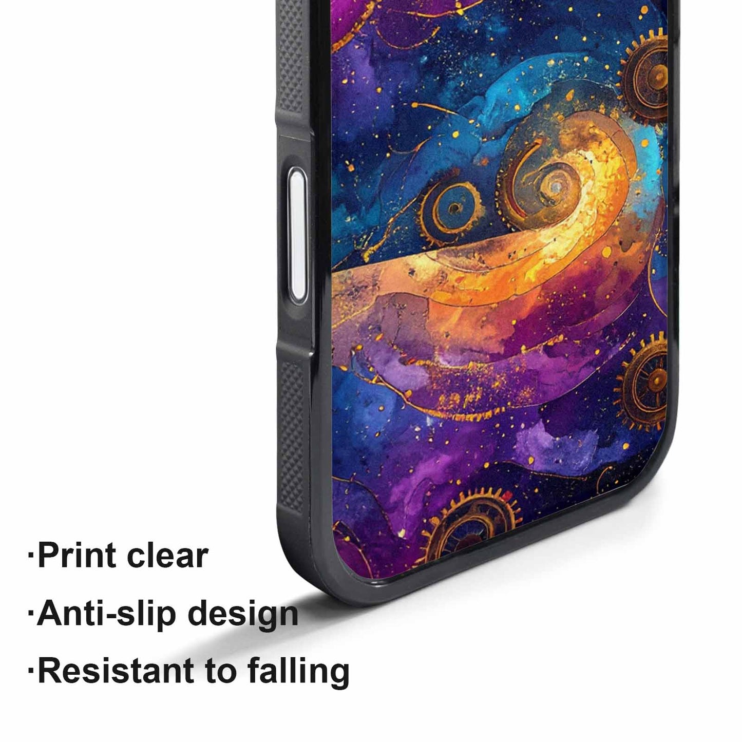 iPhone 17 Air Case — Steampunk Galaxy Art Seamless Pattern Galaxy, Unique Phone Case Design