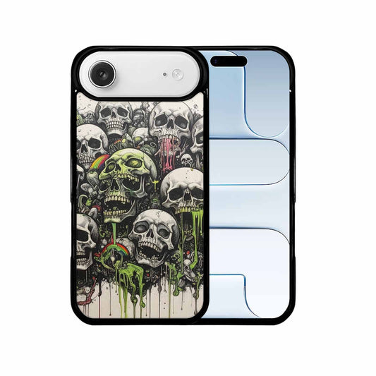 iPhone 17 Air Case — Black Green Ink Rainbow From Gothic, Custom Made Phone Cover
