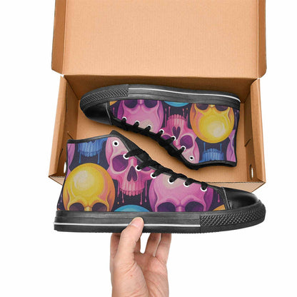 WOMEN'S Dripping Candy Skulls High Top Canvas Y2K Shoes