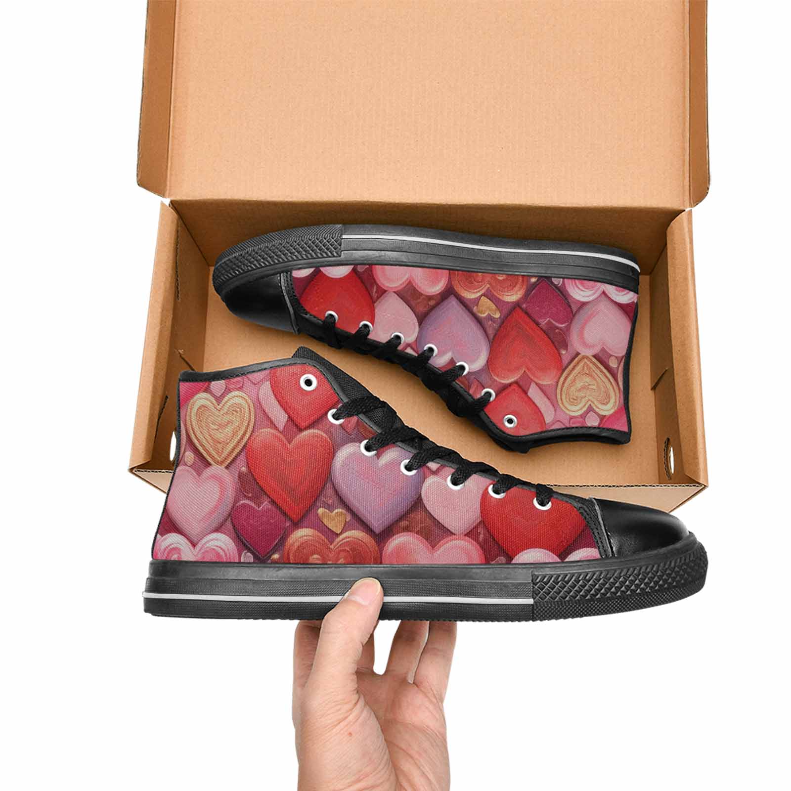 MEN'S No Words Or High Top Canvas Surreal Custom Shoes