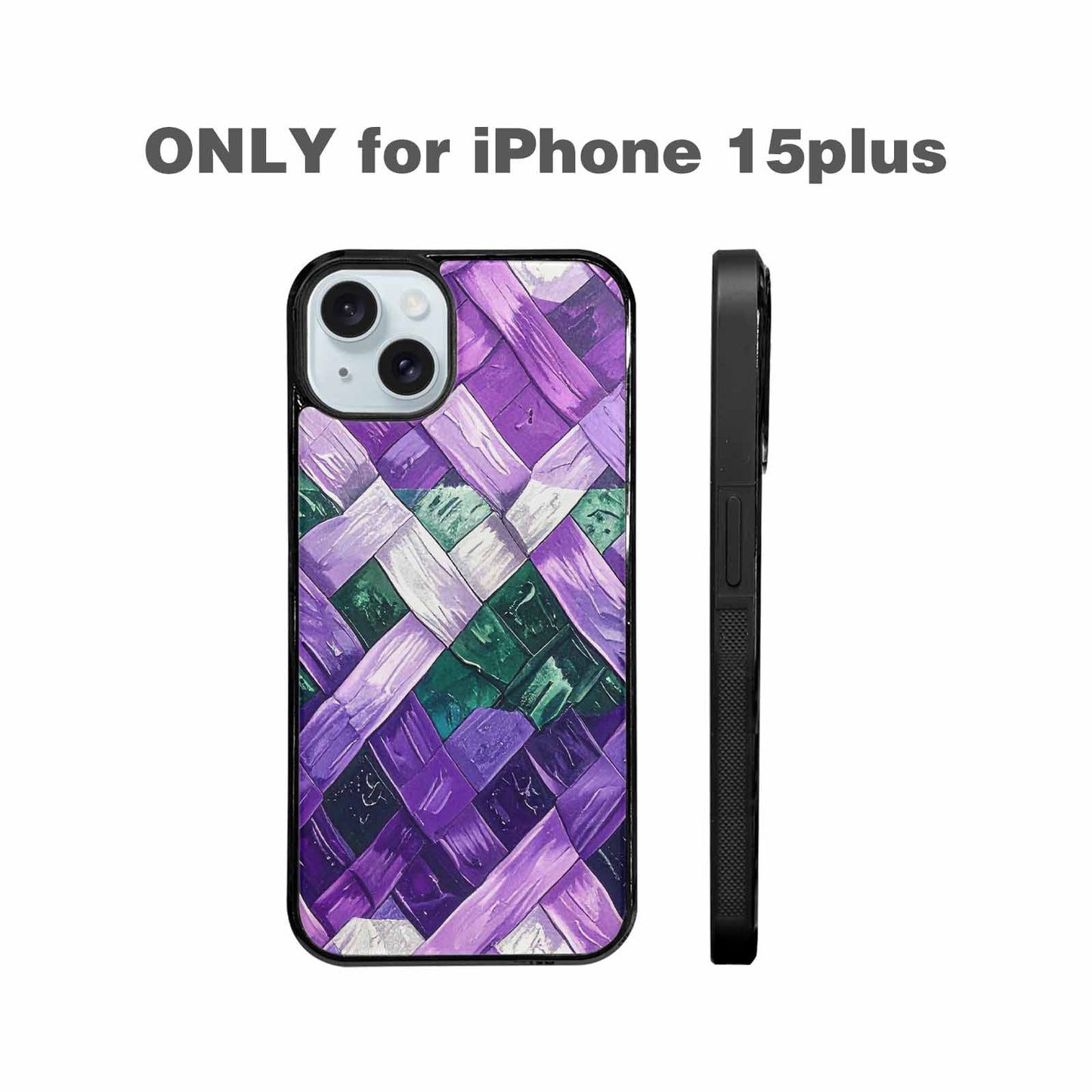 iPhone 15 Plus Case — Genderqueer Flag Color Theme Small Rainbow, Custom Print Case Cover