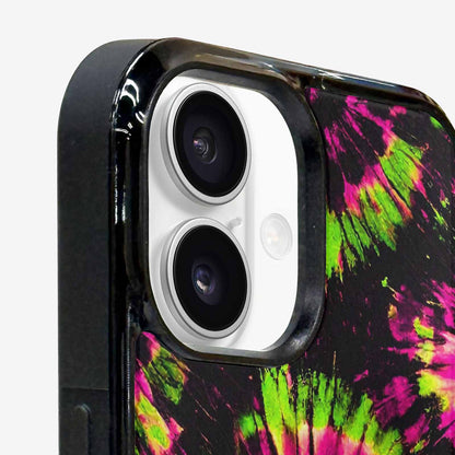 iPhone 16 Case — Acid Wash Tie Dye Neon, Custom Art Phone Cover