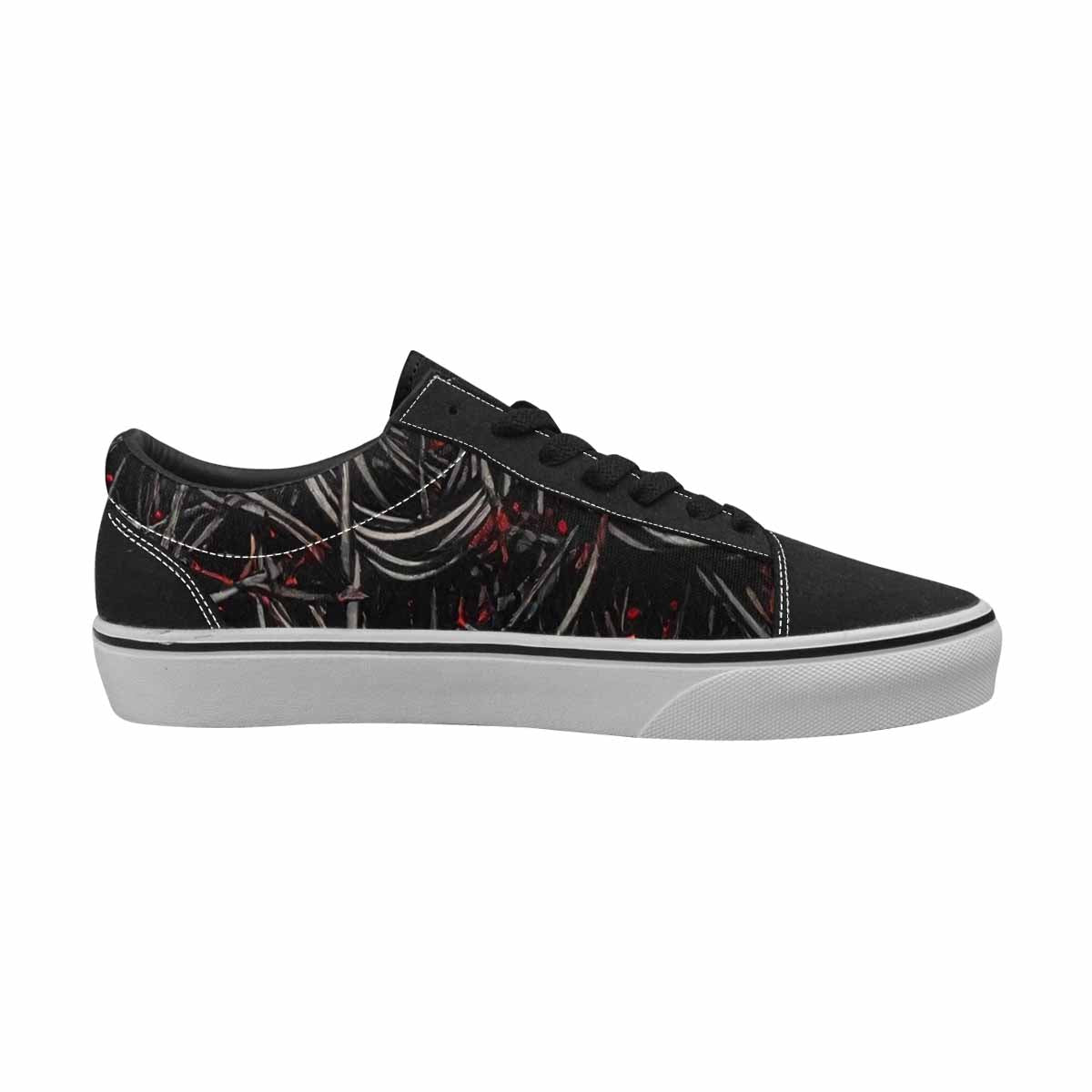 WOMEN'S Barbed Wire Coil Lace-Up Canvas Wallpaper Art Sneakers