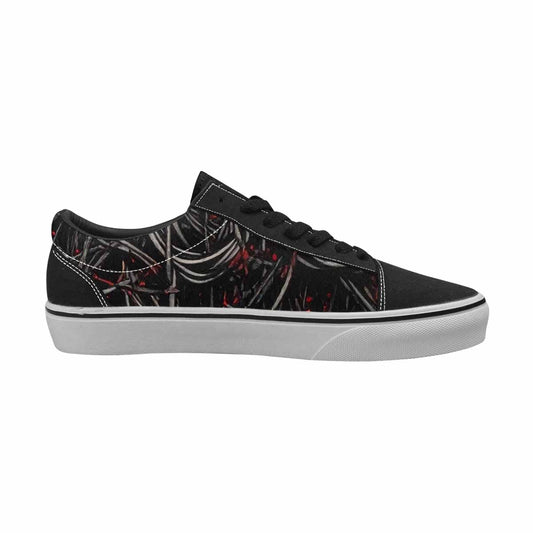 WOMEN'S Barbed Wire Coil Lace-Up Canvas Wallpaper Art Sneakers