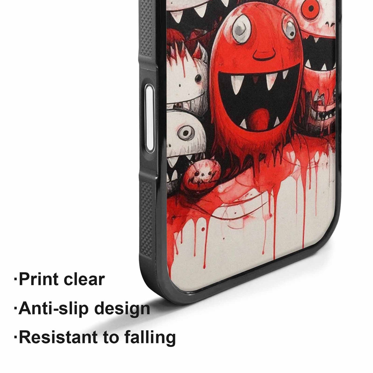 iPhone 17 Case — Black &amp; Red Ink Cartoon Cute, Custom Made Phone Cover