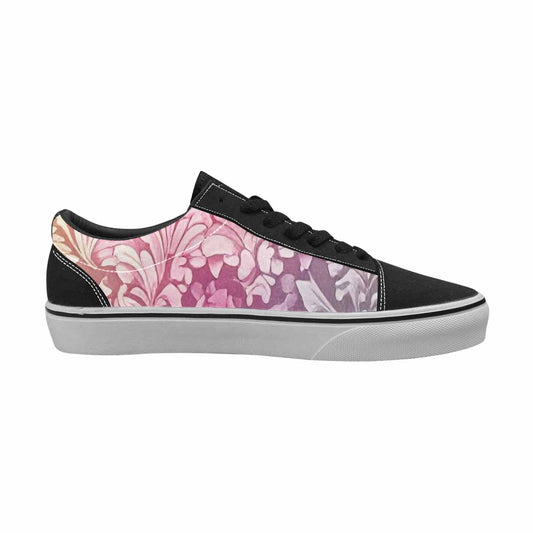 MEN'S Lesbian Flag Color Canvas Lace-Up Wallpaper Art Custom Shoes
