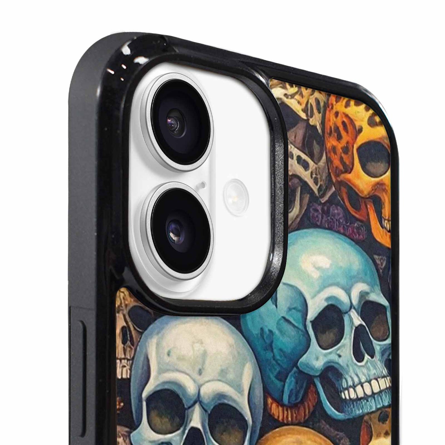 iPhone 17 Case — Skulls Pattern Hundreds Of Gothic Skulls, Custom Printed Phone Case