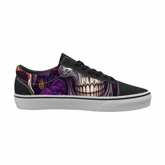 MEN'S Lotus Skulls Canvas Lace-Up Dreamcore Custom Shoes