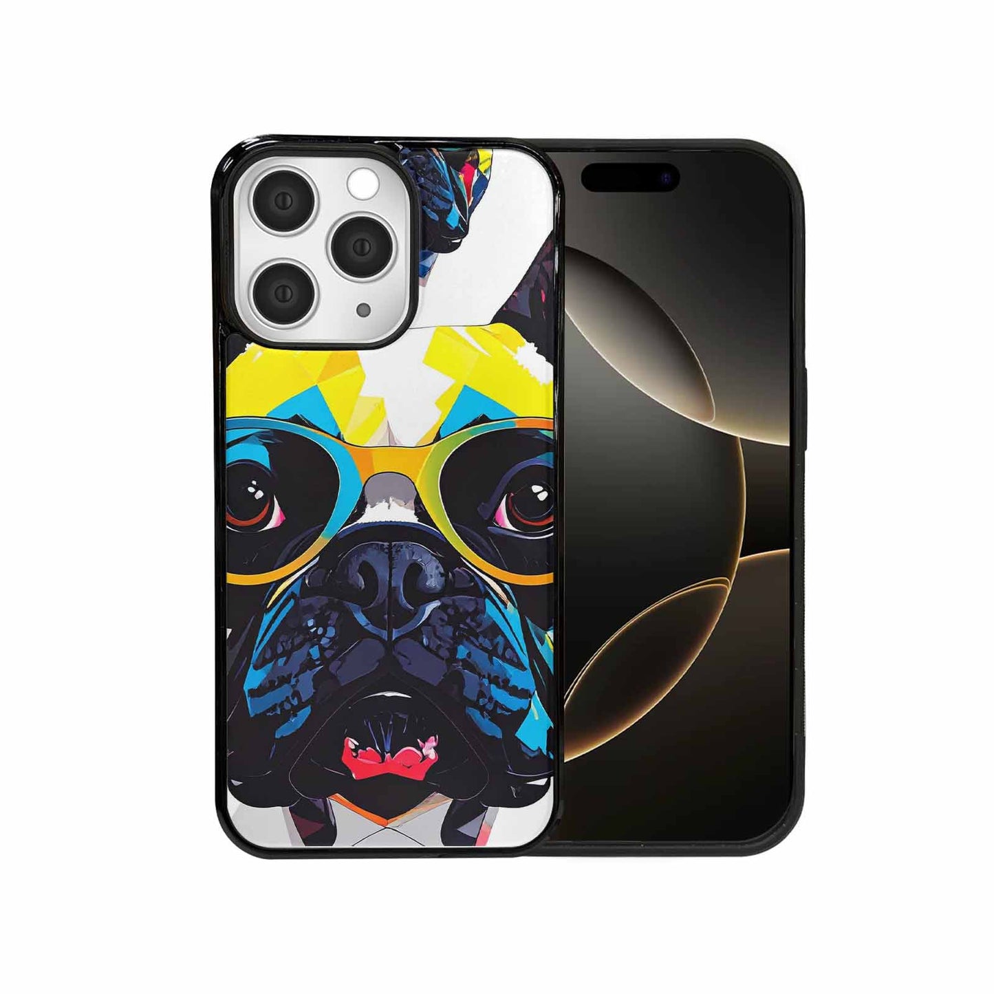 iPhone 15 Pro Max Case — French Bulldog Pop Art Pattern, Custom Designed Case Cover